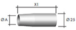 Газовое сопло, коническое D 18,0/57,0 мм