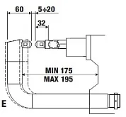 Изогнутое нижнее плечо TECNA 4883 (тип E) для клещей TECNA 3323