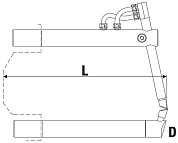 Нижнее изогнутое плечо TECNA 4861 L=350мм (тип D) для клещей TECNA 3321, 3322, 3324