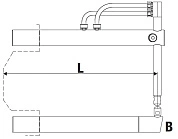 Нижнее прямое плечо TECNA 4770 L=820мм (тип B) для клещей TECNA 3327, 3328