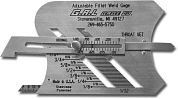 Шаблон сварщика WG8  (G.A.L. Adjustable Fillet Weld Gage)