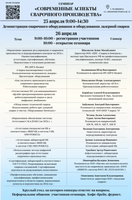 ХI Региональный конкурс сварщиков Урала 2024