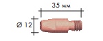 Наконечник CuCrZr M 10/1,0/D=12,0/35,0