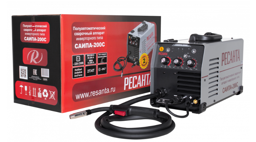 Сварочный полуавтомат Ресанта САИПА-200C (MIG/MAG) Ресанта купить с ...