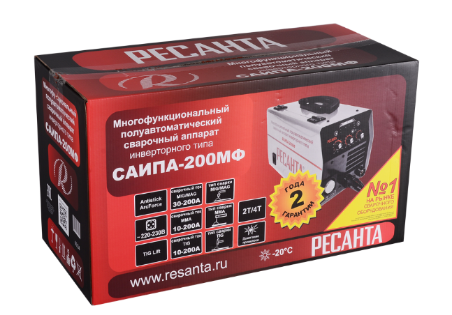 Сварочный полуавтомат многофункциональный Ресанта САИПА-200МФ (MIG/MAG ...